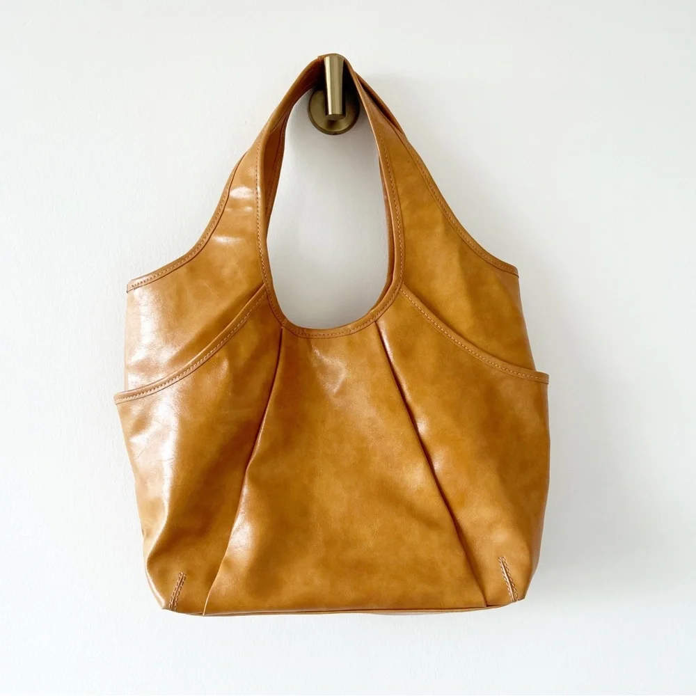 Vintage Nine West Leather Tan Shoulder Bag